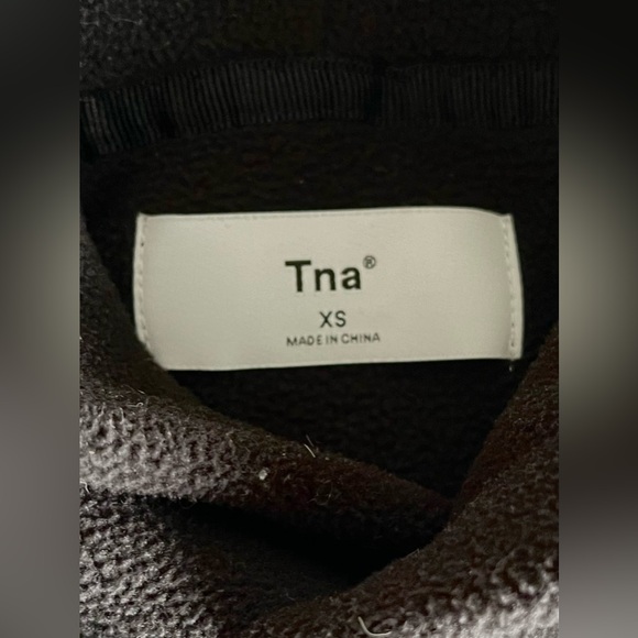 TNA POLAR FLEECE black hoodie - Picture 2 of 2